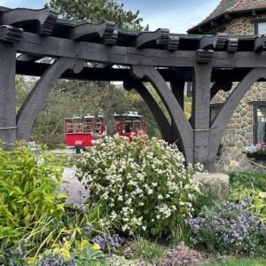 Trolley behind the pergola