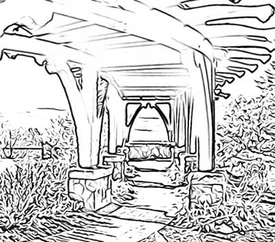Pergola & Garden coloring page