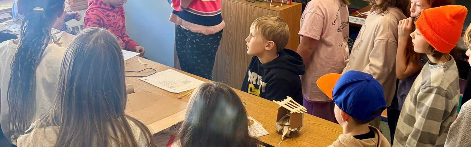 Students engaging with a Castle in the Classroom activity